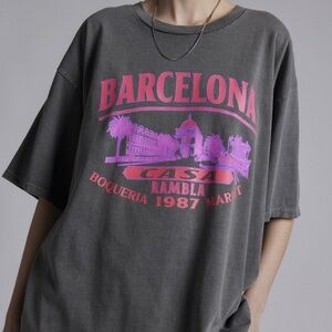 Urban Outfitters Gray Barcelona Graphic tee